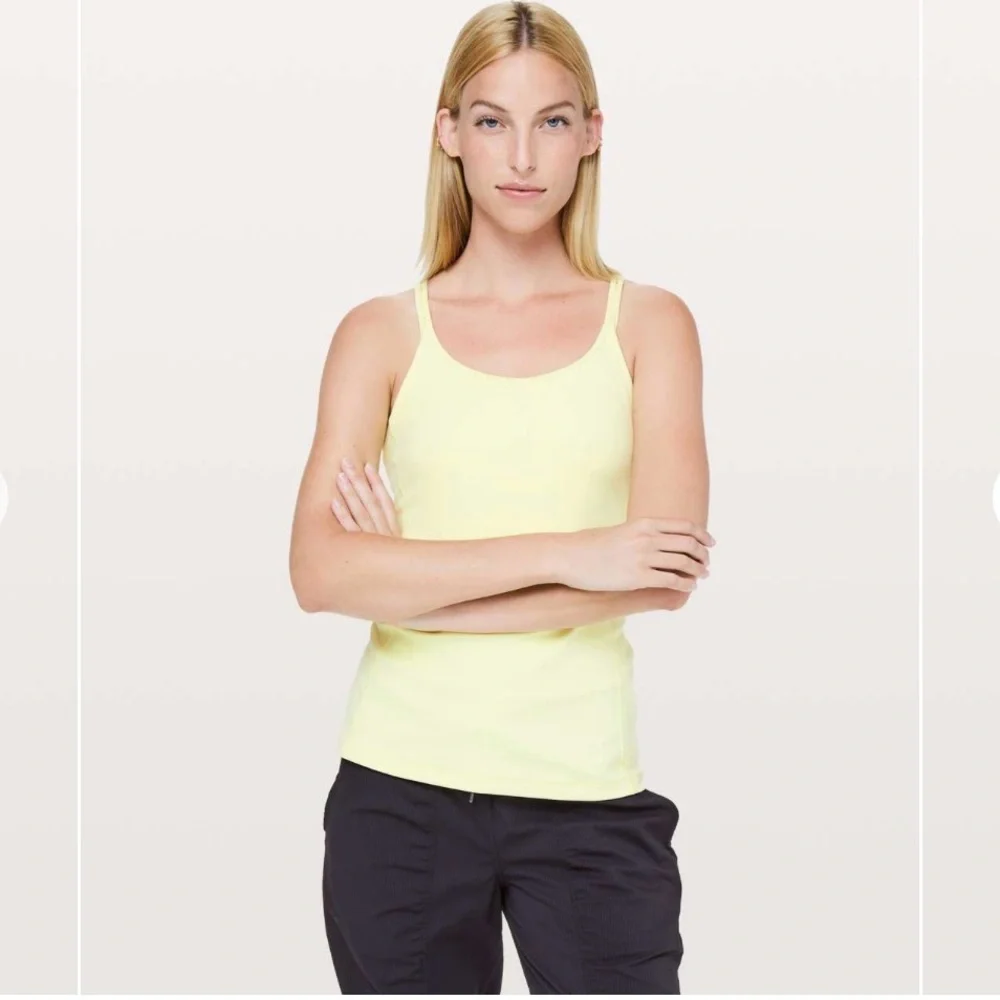 Lululemon Free to be Tank *Nulu Lemon Ice - size 12 - Picture 1 of 6